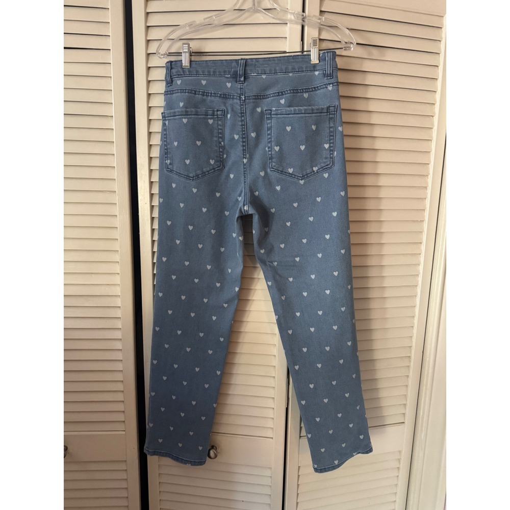 Oat‎ New York Denim with White Hearts - Picture 3 of 5